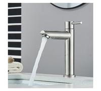 Bathroom Basin Faucet Matte Black 304 Stainless Steel Waterfall High Sink Vanity Faucet Single Handle Cold Water Faucet()