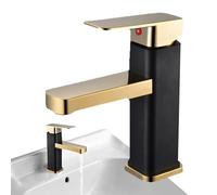 Bathroom Basin Faucets, Vanity Basin Faucet | Heavy Duty Drip Free Bathroom Faucet - Stylish Waterfall Basin Faucet, Matte Black Design for Bathroom and Kitchen