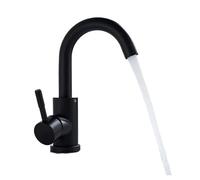 Bathroom Basin Mixer Matt Black/Brushed Nickel Range for Sinks Stainless Steel Hot and Cold Mixer Tap Accessories(Matte Black A)