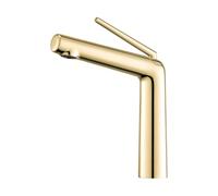 Bathroom Basin Mixer Tap 1 Hole Hot and Cold Brass Mixer Tap Bathroom Sink One Hole Gold