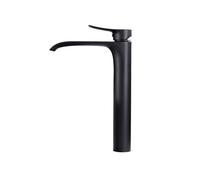 Bathroom Basin Mixer Tap Matte Black Tall Mono Waterfall Sink Tap Single Lever Countertop Washbasin Mixer Tap Brass