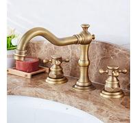 bathroom basin mixer tap retro antique, brass hot and cold basin sink mixer tap, two handle bathroom mixer tap, three-hole basin taps mixers bathroom sink tap, d