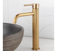 Bathroom Basin Mixer Taps One Hole Retro Hot and Cold Brass Bathroom Sink Tap Single Handle Antique High