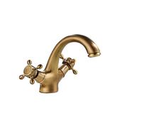 Bathroom Basin Pillar Taps, Two Handle Deck Mounted Bathroom Faucet Hot Cold Water Multicolor(Color-3)