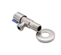Bathroom Basin Sink Faucets Taps Angle Stop Valve Brass Black Finish G1/2" Shut Off Valve Bathroom Toilet Bidet Shower Water Tap(Blue)