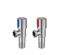 Bathroom Basin Sink Faucets Taps Angle Stop Valve Copper Black Finish G1/2" Shut Off Valve Bathroom Toilet Bidet Shower Water Tap(Blue)