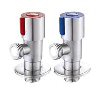 Bathroom Basin Sink Faucets Taps Angle Stop Valve G1/2" Shut Off Toilet Bidet Shower Water Tap(A Red)