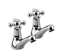 Bathroom Basin Sink Pillar Taps Chrome Traditional N 1/2 C Cd