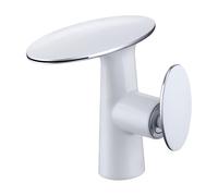 Bathroom Basin Tap Modern Brass Single Lever Mixer Faucet for Hot/Cold Water with Standard Hoses - Stylish and Functional Sink Tap