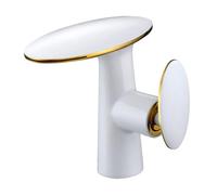 Bathroom Basin Tap Modern Brass Single Lever Mixer Faucet for Hot/Cold Water with Standard Hoses - Stylish and Functional Sink Tap