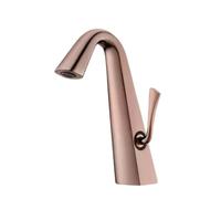 Bathroom Basin Taps Hao Golden All-Copper Hotel Gun Gray Face Wash Hand Washbasin Hot and Cold Faucet Side Switch (Rose Gold)