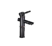 Bathroom Basin Taps Hotel Bathroom All Copper Hot and Cold Above and Below Basin Antique Retro Black Faucet Basin Single Hole Faucet,Waterfall Style High
