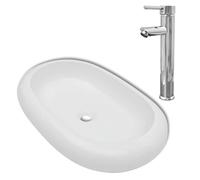 Bathroom Basin with Mixer Tap Ceramic White Cloakroom Sink Multi Models vidaXL