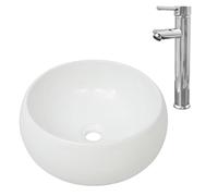Bathroom Basin with Mixer Tap Ceramic White Cloakroom Sink Multi Models vidaXL