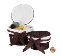 Relaxdays Bathroom Basket Set of 2