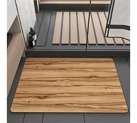 Bathroom Bath Mat Rug 50x80cm Non-Slip Bathroom Floor Mat Carpet Washable Rug Super Absorbent Quick Dry Bath Mat, Bath Mats for Shower Mats, Bathtub Mat, Bedroom, Kitchen, Toilet, Bathmat, Wood Colour