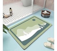 Bathroom Bath Mat Rug, Non-Slip Shower Mat Bathroom Floor Mat Carpet Cool Thin Washable Quick Dry For Shower Tub Bathtub Indoor Door (Color : O, Size : 15.72x27.56in(45x70cm))