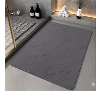 Bathroom Bath Mat Rug, Shower Mat Non Slip, Super Absorbent Floor Mat Bathroom Carpet Mats Non Slip Washable 31.50x47.24in Large Quick Dry Bath Mat for Shower Tub Bathtub Door Home Kitchen, Grey