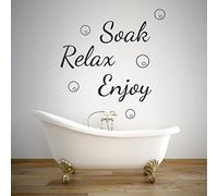 Bathroom Bath Relax Soak Enjoy Quote Wall Decorations Window Stickers Wall Decor Wall Stickers Wall Art Wall Decals Stickers Wall Decal Decals Mural Décor Diy Deco Removable Wall Decals Colorful Stickers