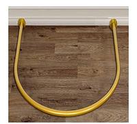 Bathroom Bathtub Corner Shower Curtain Rod Rack Wall Mounted U Shaped Metal Curtain Rod White 80x80 Decorative Bath Shower Rail Bar,Gold80x80cm