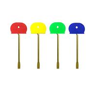 Bathroom/Bedrooom Door Key Emergency Key, Door Key Replacement Solid Key for Interior Door - 4 Pack (Gold with Cap)