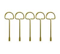 Bathroom/Bedrooom Door Key Emergency Key, Door Key Replacement Solid Key for Interior Door - 5 Pack (Gold)