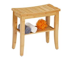 Bathroom bench Bamboo Shower Stool Rustic Footstool 150 kg Bamboo Seat 4 kg