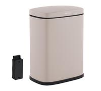 Relaxdays Wall-Mounted Bathroom Bin, 3 L, Soft-Close, Sanitary Waste Disposal, Metal, Square, for Dressing Table