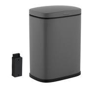 Relaxdays Wall-Mounted Bathroom Bin, 3 L, Soft-Close, Sanitary Waste Disposal, Metal, Square, for Dressing Table