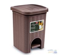 Stefanplast Elegance Bathroom Dustbin, Dove Grey, 20.5 x 20.5 x 28 cm