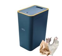 Bathroom Bin With Lid - Slim Compact Garbage Can With Press Top, Dog Proof Garbages Container Bin, Modern Waste Basket, Wastebasket Press Type For Bathroom, Kitchen, Living Room And Narrow Spaces