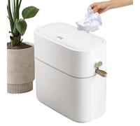 Bathroom Bins - Trash Can | Toilet Bin | Garbage Bin for Bedroom Kitchen Bathrooms Living Room Officce Bathroom Dustbin Waste Basket Slim for Indoor Toilet Trash Compactor Kitchen Bins