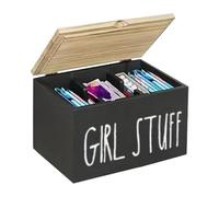 Bathroom Buffer Holder - 13cm Wooden Buffer Storage Divided Organizer | Feminine Hygiene Product Cart Lid Toilet Vanity Countertop Toilet Decor