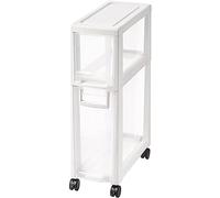Bathroom Cabinet 2-Tier Dark Brown & White Storage Space-Saving Vanity Unit for Small Bathrooms Efficient Storage Solution for Home Decor
