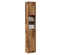 Bathroom cabinet 32x25.5x190cm Old Wood Engineered Wood Slim Tall Wall Unit Bath