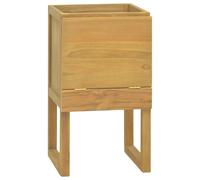 Bathroom cabinet 41x40x75 cm Solid Teak Wood Natural Finish Compact Storage Unit