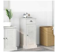 Bathroom cabinet Antique white solid mango & pine 37.5x34x80cm Slim storage unit