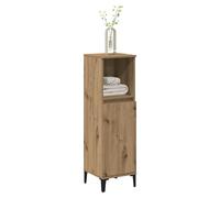 Bathroom Cabinet Artisan Oak 30x30x100cm Eng Wood 3-Shelf Wall-Mount Matte Slim