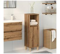 Bathroom Cabinet Artisan Oak 30x30x100cm Engineered Wood Matte Shelf SlimCompact