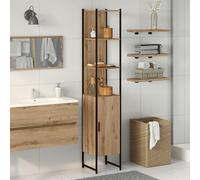 Bathroom Cabinet Artisan Oak 33x33x185,5 cm Engineered Wood Berkfield Home Brown One Size