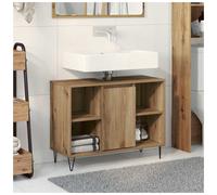 Bathroom Cabinet Artisan Oak Engineered Wood Wall-Mounted 80x33x60cm, 2x Shelves
