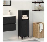 vidaXL Bathroom Cabinet Black Oak 30 x 30 x 100 cm Engineered Wood