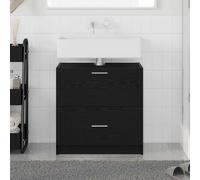 vidaXL Bathroom Cabinet Black Oak 59 x 37 x 59 cm Engineered wood