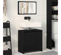 vidaXL Bathroom Cabinet Black Oak 60 x 33 x 60 cm Engineered Wood