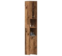 vidaXL Bathroom Cabinet Old Wood 30x30x183.5 cm Engineered Wood