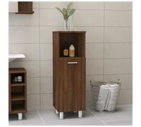 Bathroom Cabinet Brown Oak 30x30x95 cm Engineered Wood 1 Door Slim Storage Unit