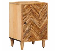 Bathroom Cabinet Brown Solid Mango Wood 38x33.5x58cm Mini Single Door Brass Knob