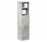 Bathroom cabinet Concrete Grey 20.5x22x90cm Engineered wood Toilet Roll Holder.