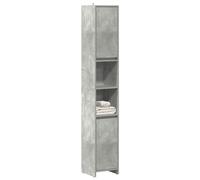Bathroom cabinet Concrete Grey 30x30x183.5 cm Engineered Wood Tall Unit Slim Pro