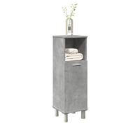 Bathroom Cabinet Concrete Grey 30x30x95 cm Engineered Wood Single Door Slim Unit [EEK: Yes]